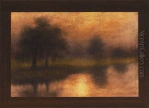 Sunrise Dispersing The Fog, Black River Above Monterey, Louisiana