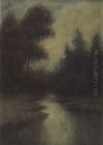 Cypress Trees Along The Bayou by Alexander John Drysdale