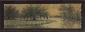 Live Oak And Cypress Swamp by Alexander John Drysdale
