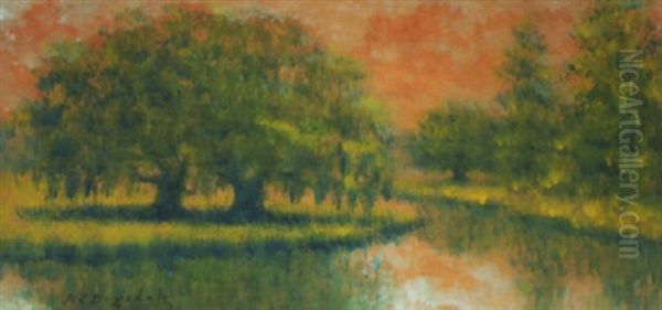 Springtime Bayou Landscape - view 1