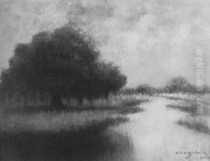 Bayou Scene With Live Oak by Alexander John Drysdale