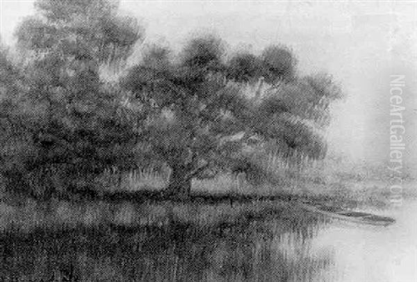 Bayou Peninsula With Pirogue - view 1