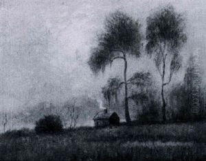 Sunrise In Fog, Plaquemine Point, Mississippi River, Louisiana by Alexander John Drysdale
