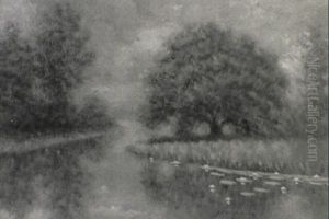 Bayouscape With Lilypads by Alexander John Drysdale