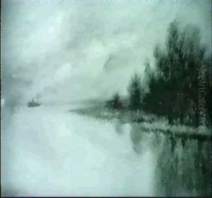 Steamer On The Mississippi River by Alexander John Drysdale