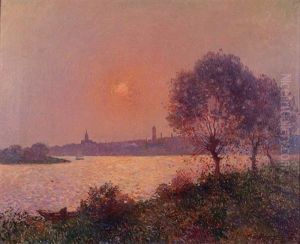 Paysans Et Pecheurs Dans Un Paysage Lacustre by Ferdinand du Puigaudeau
