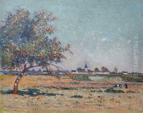 Paysans Et Pecheurs Dans Un Paysage Lacustre - view 1