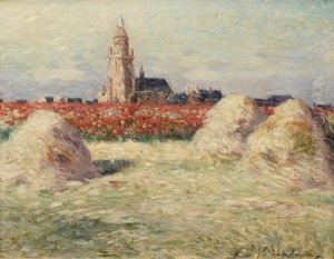 Meules De Foin Et Champs De Coquelicots, Au Croisic by Ferdinand du Puigaudeau