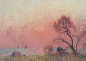 Soleil Couchant Sur La Mer by Ferdinand du Puigaudeau