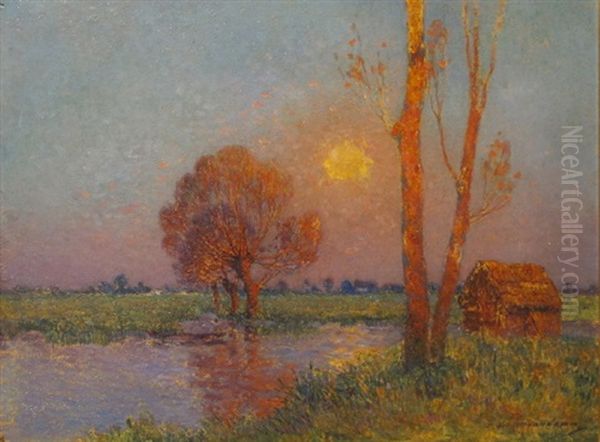 La Briere Au Coucher De Soleil - view 1