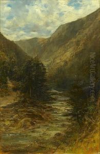 The Rocky Mountains, British Columbia, Canada,a Pair by Francis Abel William Armstrong