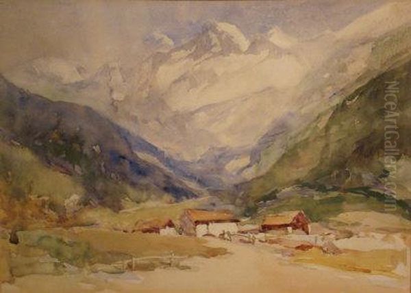 An Alpine Pass Looking Towards Mount Blanc - view 1