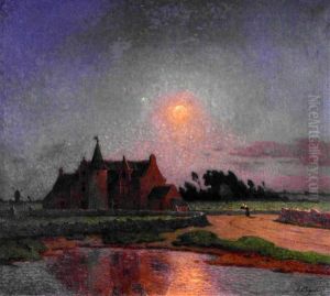 Coucher De Soleil Sur Les Marais Salants, Manoir De Kervaudou
