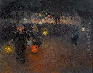 Fete A Pont Aven by Ferdinand du Puigaudeau