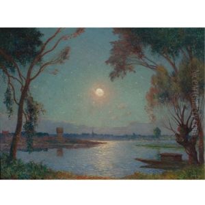 Bord De Loire Au Clair De Lune by Ferdinand du Puigaudeau