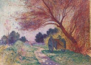 La Charette Au Bord Du Chemin by Ferdinand du Puigaudeau