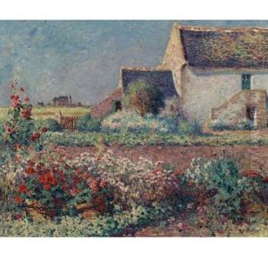 Pots De Geraniums Dans Le Jardin De Kervaudu