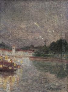 Feu D'artifice Et Fete Foraine