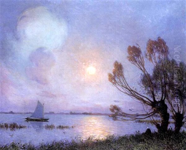 Paysage De Briere Au Clair De Lune - view 1
