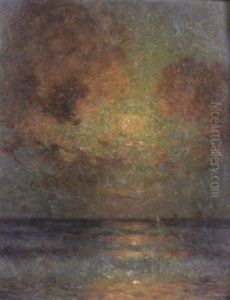 Voiliers Au Soleil Couchant by Ferdinand du Puigaudeau