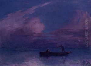 Promenade En Barque De Nuit A Briere by Ferdinand du Puigaudeau