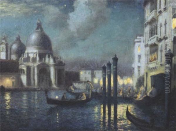 Le Grand Canal, Venise - La Nuit by Ferdinand du Puigaudeau