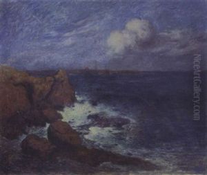 Effet De Vagues Sur Les Rochers by Ferdinand du Puigaudeau