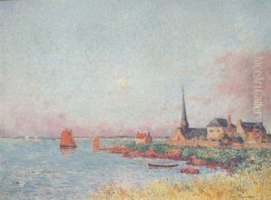 Le Village De Port Launay Sur Les Bords De La Loire: La Voile Rouge by Ferdinand du Puigaudeau