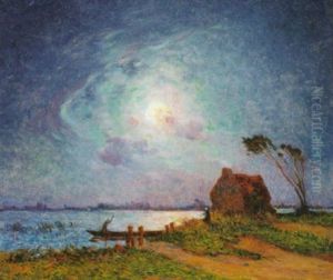 Coucher De Soleil Sur La Briere by Ferdinand du Puigaudeau