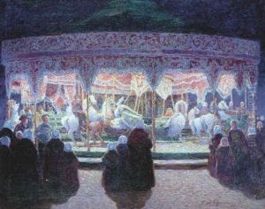 Le Manege Forain, La Nuit, Pont-aven