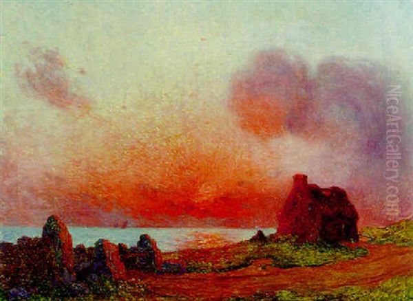 Le Coucher Du Soleil Sur La Cote - view 1