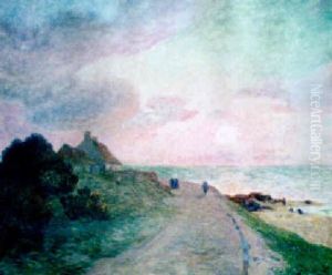 Lavoir Et Chaumiere En Bord De Mer by Ferdinand du Puigaudeau
