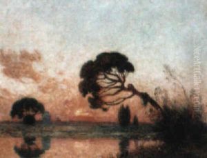 Coucher De Soleil Sur La Briere by Ferdinand du Puigaudeau