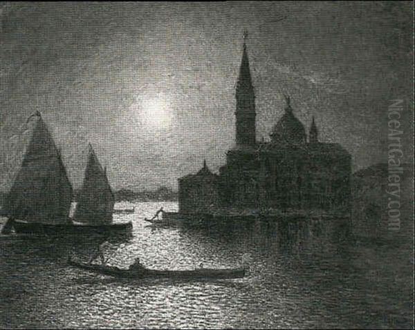 Venise, San Giorgio Au Clair De Lune - view 1