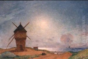 Moulin Et Chaumiere Sur La Dune Pres De Guerande
