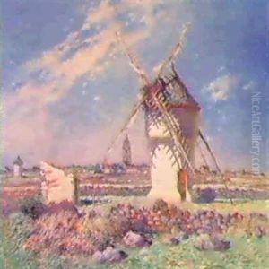 Moulins Aux Environs Du Bourg Du Batz by Ferdinand du Puigaudeau