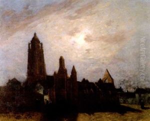 Pleine Lune Sur La Chapelle Du Murier Au Bourg De Batz by Ferdinand du Puigaudeau