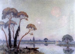 Pecheur Au Bord De La Loire by Ferdinand du Puigaudeau