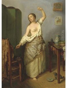 Preparing For The Day by Adolphe Henri Dubasty