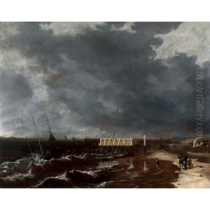 Vue De La Cote De Den Helder by Hendrik Jacobsz Dubbels