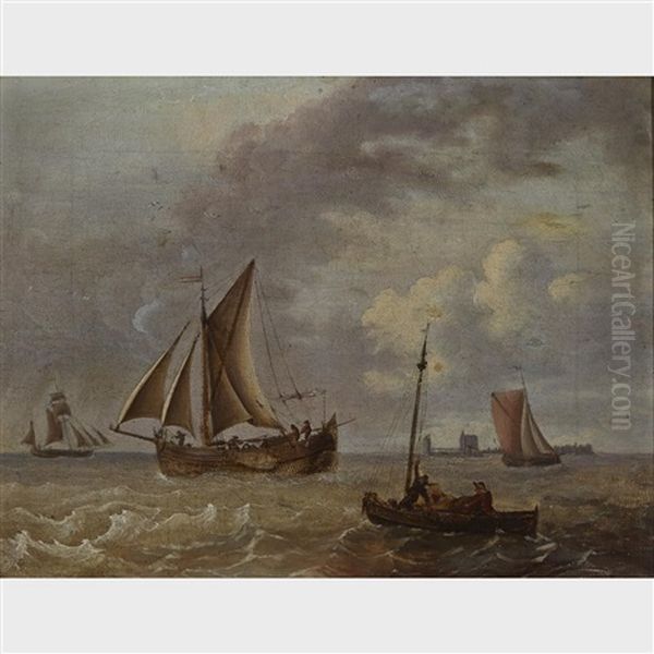 Marine (small Ships Near A City Port) - view 1