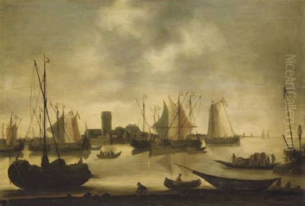 Shipping In An Estuary - view 1