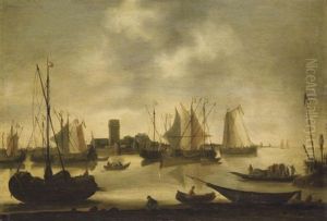 Shipping In An Estuary by Hendrik Jacobsz Dubbels