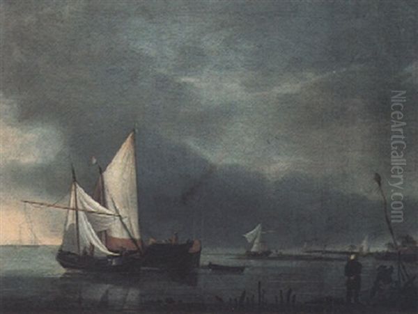 A Shipping Scene With Stormy Skies - view 1