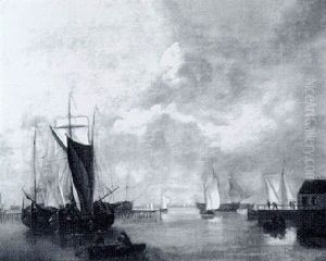 Hafen Mit Ankernden Schiffen by Hendrik Jacobsz Dubbels