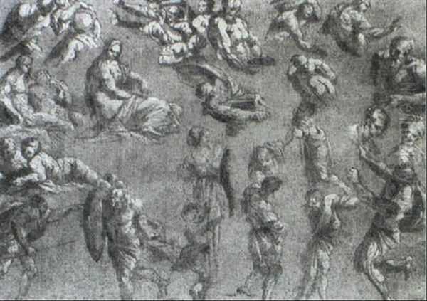 A Sheet Of Figure Studies - view 1