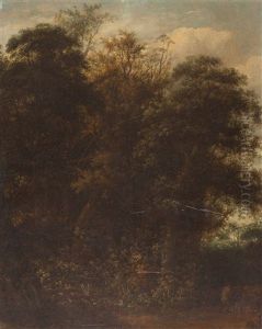Zwei Wanderer Im Wald