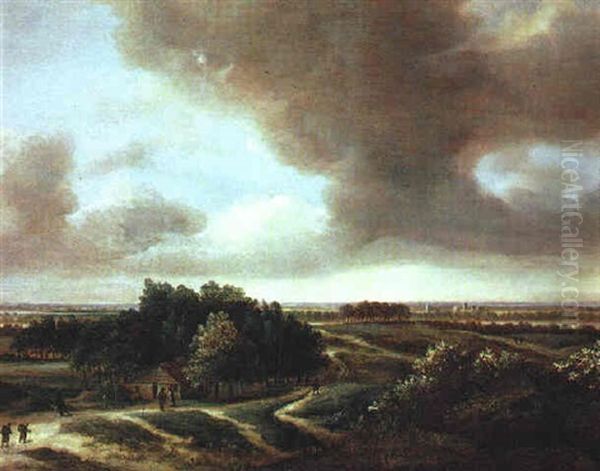 Weite Landschaft Mit Reisenden - view 1