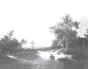 A Peasant Couple Walking On A Sandy Road by Guillam Dubois