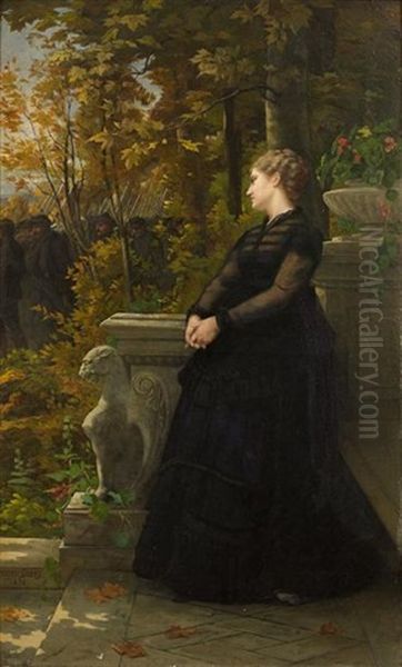 Femme Sur Sa Terrasse - view 1